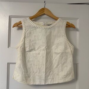 Elegant Cream Sleeveless Top
